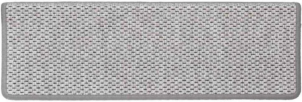Laiptų kilimėliai Lipni Sisal-Look 30 vnt 65x21x4 cm Platina