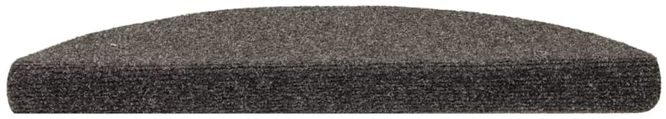 Lipnūs laiptų kilimėliai, 15vnt., antracito, 56x17x3cm