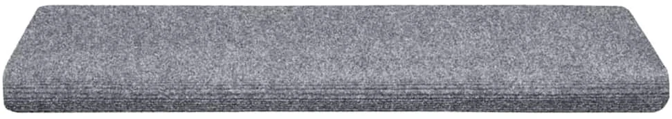 Laiptų kilimėliai, 15vnt., šviesiai pilki, 65x21x4 cm