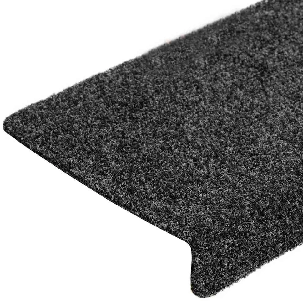 Laiptų kilimėliai, 5vnt., pilki, 65x21x4cm, perforuoti adatomis
