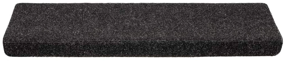 Laiptų kilimėliai, 5vnt., juodi, 65x21x4cm, perforuoti adatomis