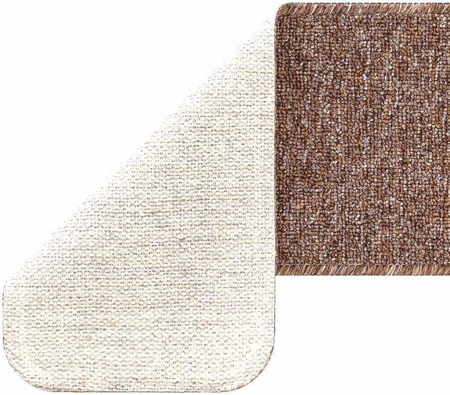 Slydimui atsparūs laiptų kilimėliai 15 vnt. 60 x 25 cm Ruda PP