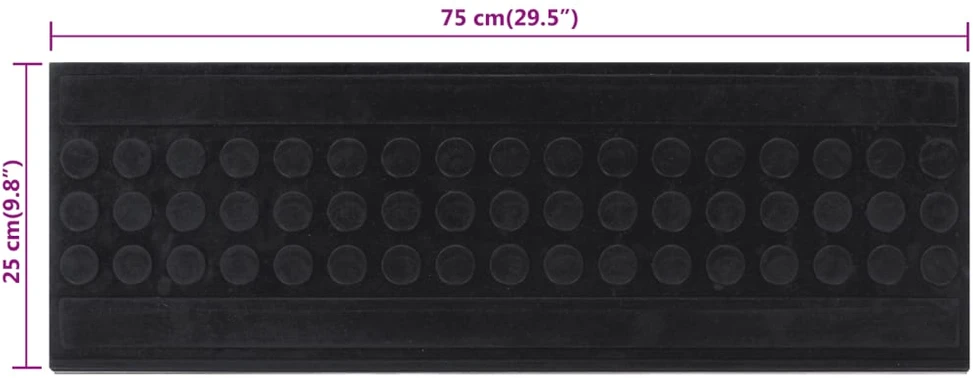 Laiptų pakopos, 10vnt., 25x75cm, guma