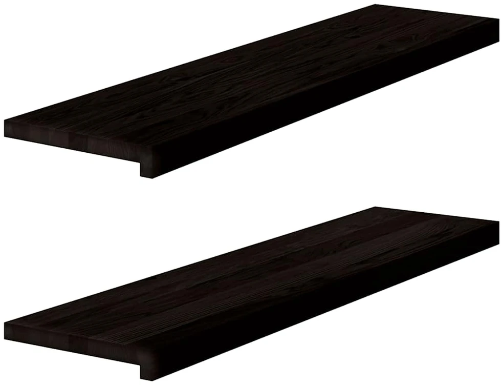 Laiptų pakopos, 2 vnt., rudai juodos, 100x30x2 cm, ąžuolo