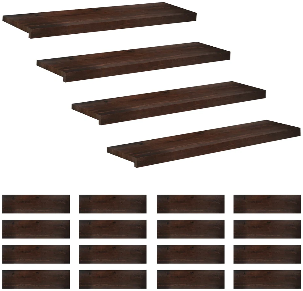 Laiptų pakopos 20 vnt. 100 x 25 x 2 cm Tamsiai rudas