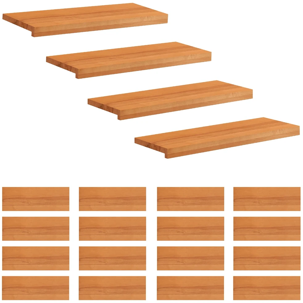 Laiptų pakopos 20 vnt. 70 x 25 x 2 cm Šviesiai rudas