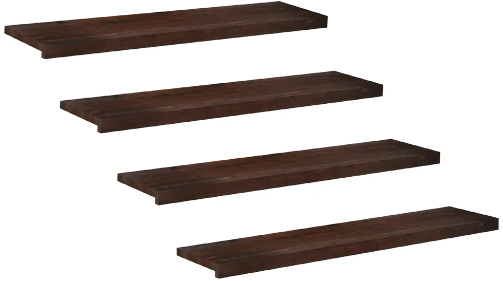 Laiptų pakopos 4 vnt. 120 x 25 x 2 cm Tamsiai rudas