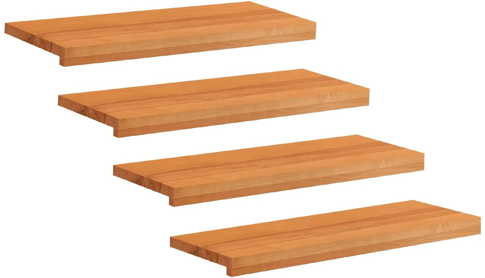 Laiptų pakopos 4 vnt. 70 x 25 x 2 cm Šviesiai rudas