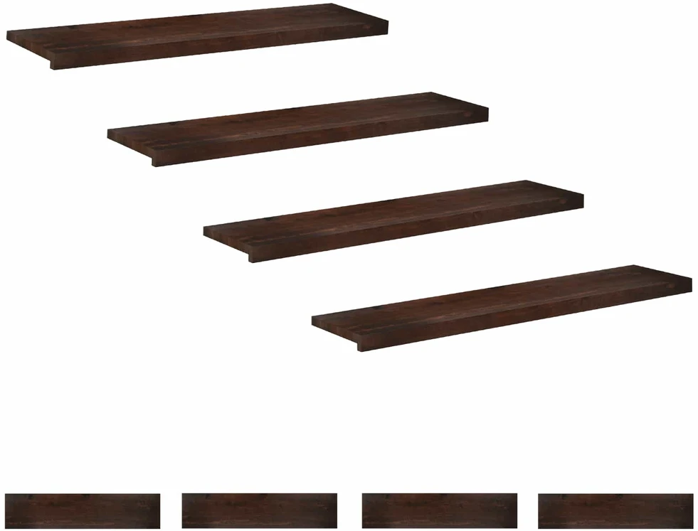 Laiptų pakopos 8 vnt. 120 x 30 x 2 cm Tamsiai rudas