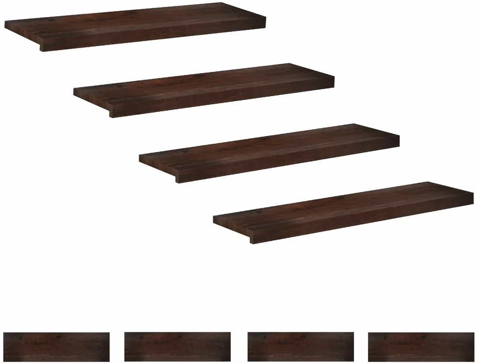 Laiptų pakopos 8 vnt. 90 x 25 x 2 cm Tamsiai rudas