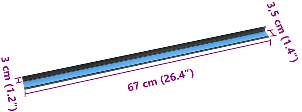 Laiptų profiliai 10 vnt. Ruda 67 x 3.5 x 3 cm Aliuminis