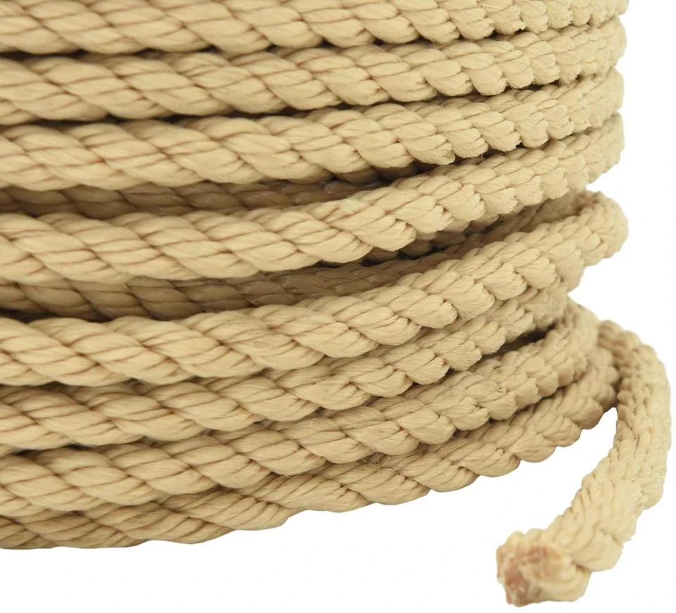 Laivo virvė 8 mm 50 m Natūrali polypropylène