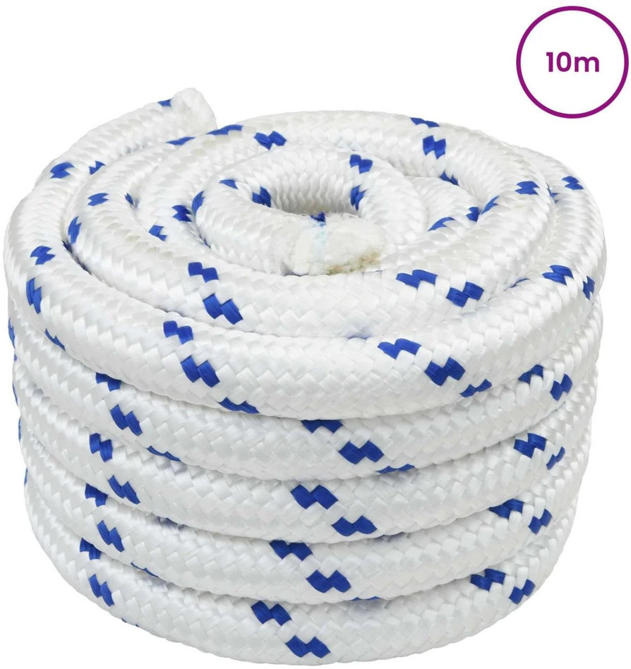 Laivo virvė 4 mm 10 m Balta ir mėlyna