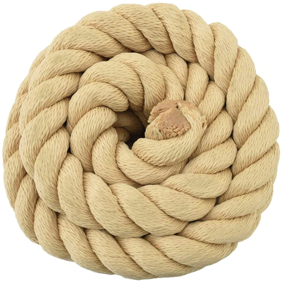 Laivo virvė 4 mm 10 m Natūrali