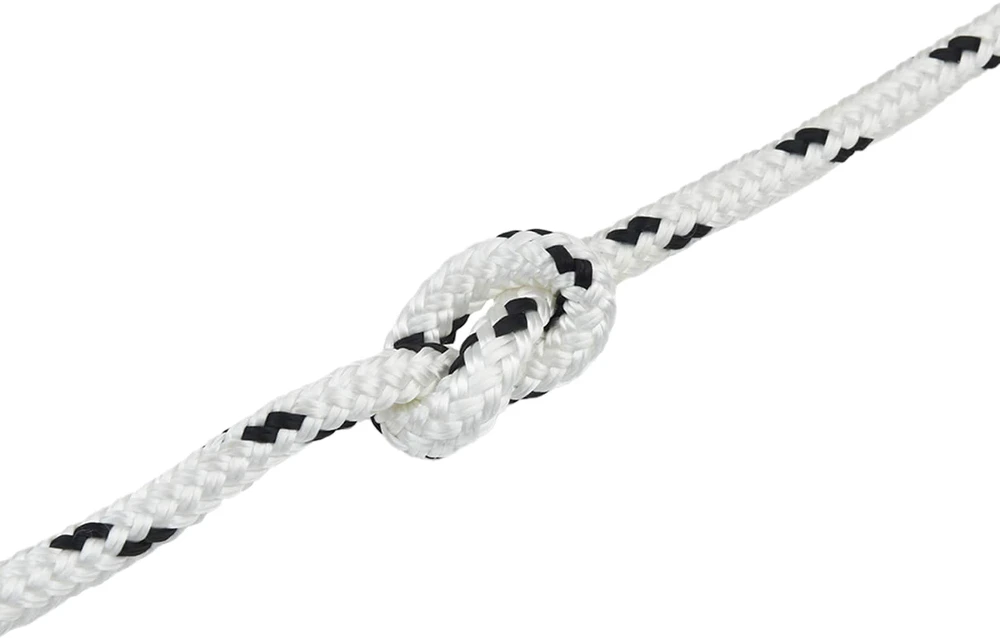 Laivo virvė 10 mm 15 m Balta ir juoda Poliesteris