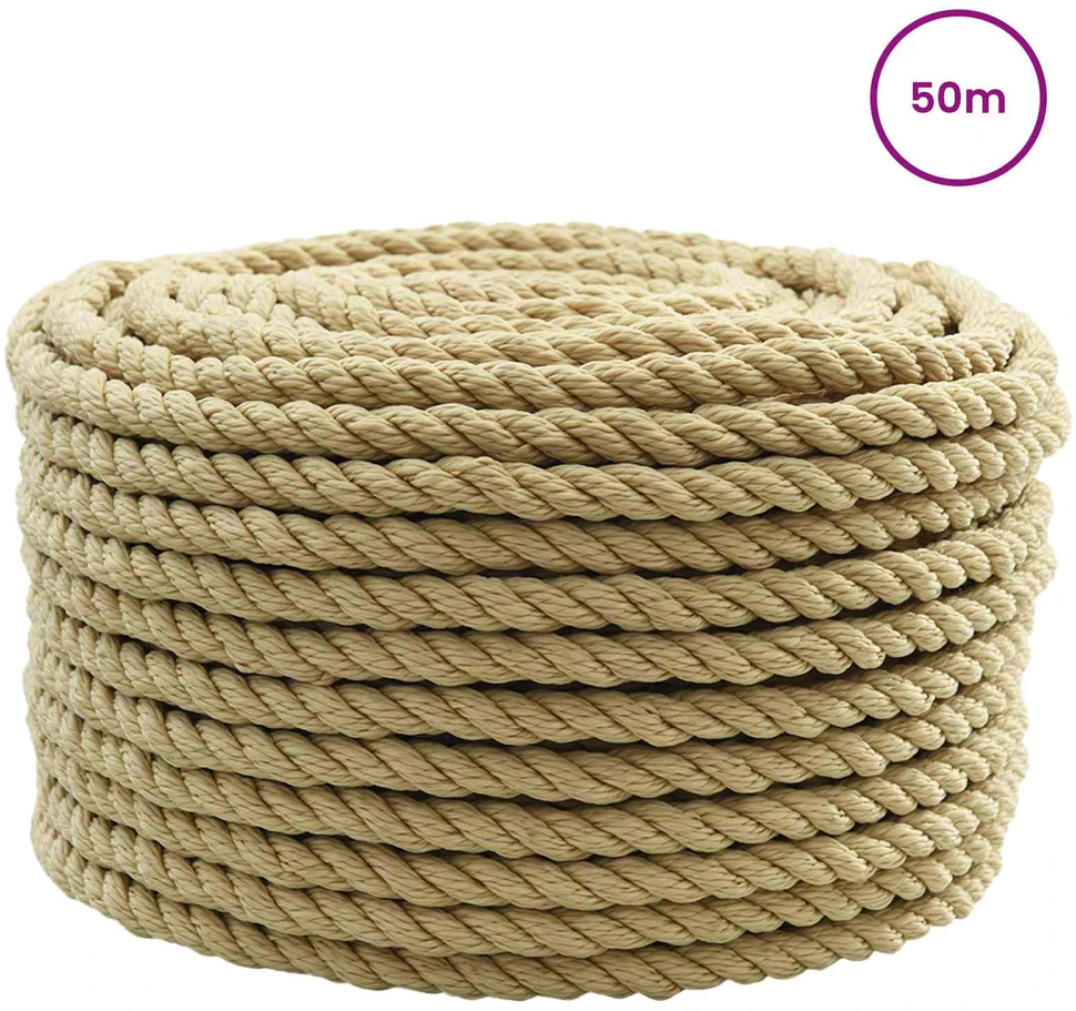 Laivo virvė 10 mm 50 m Natūrali