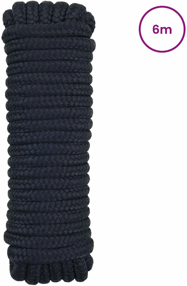 Laivo virvė 10 mm 6 m Karališka mėlyna Poliesteris