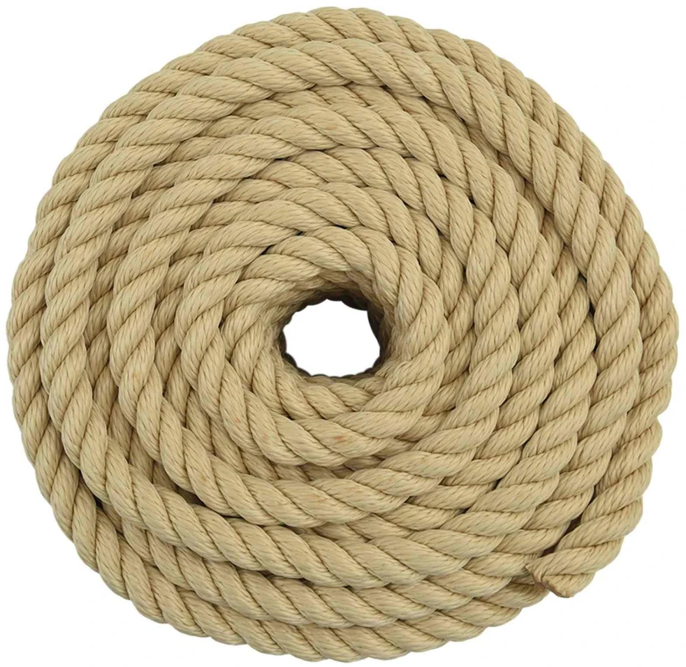 Laivo virvė 2 mm 100 m Natūrali