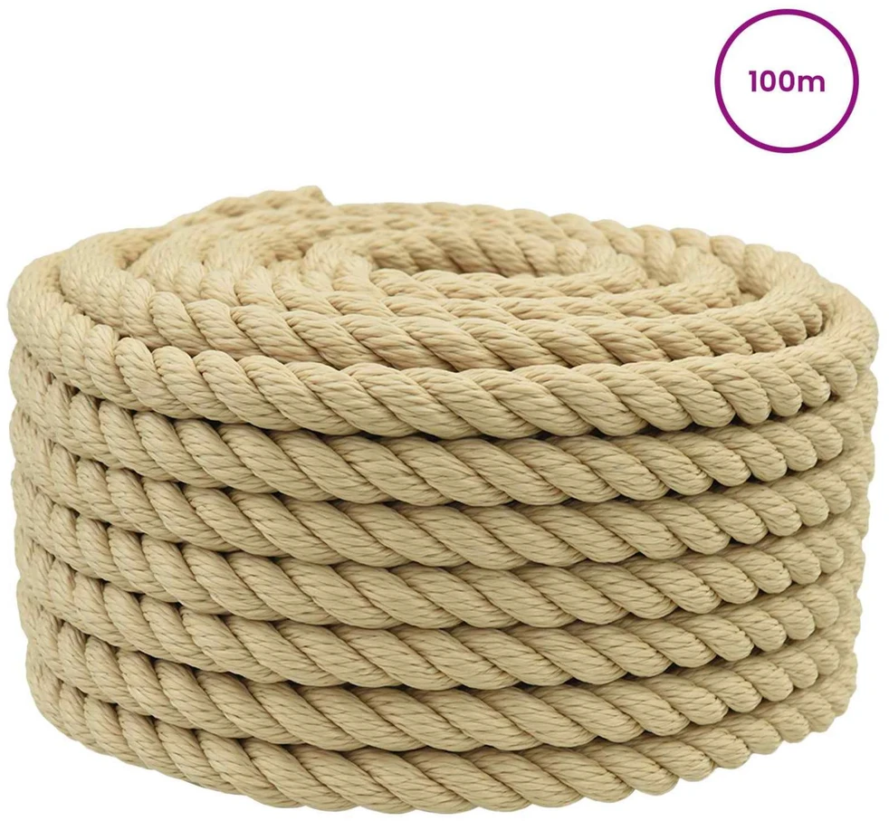 Laivo virvė 2 mm 100 m Natūrali