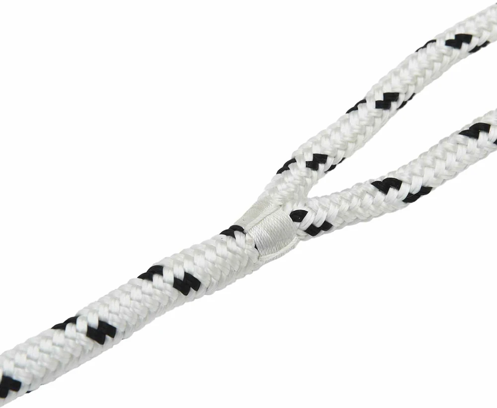 Laivo virvė 12 mm 15 m Balta ir juoda Poliesteris