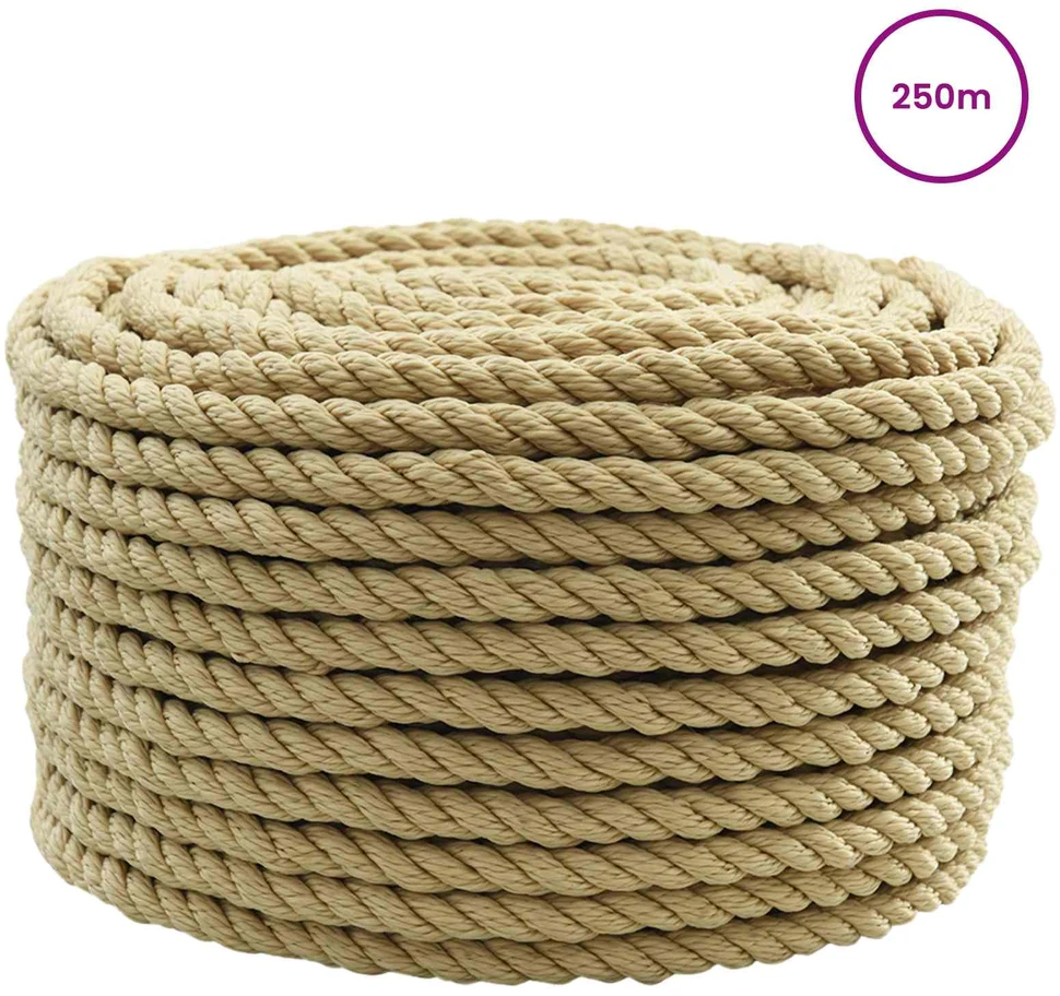 Laivo virvė 12 mm 250 m Natūrali