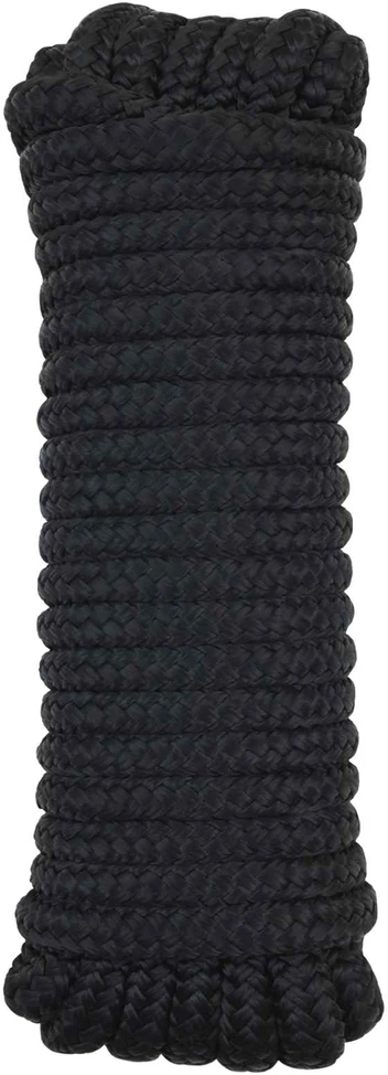 Laivo virvė 12 mm 9 m Juoda Poliesteris