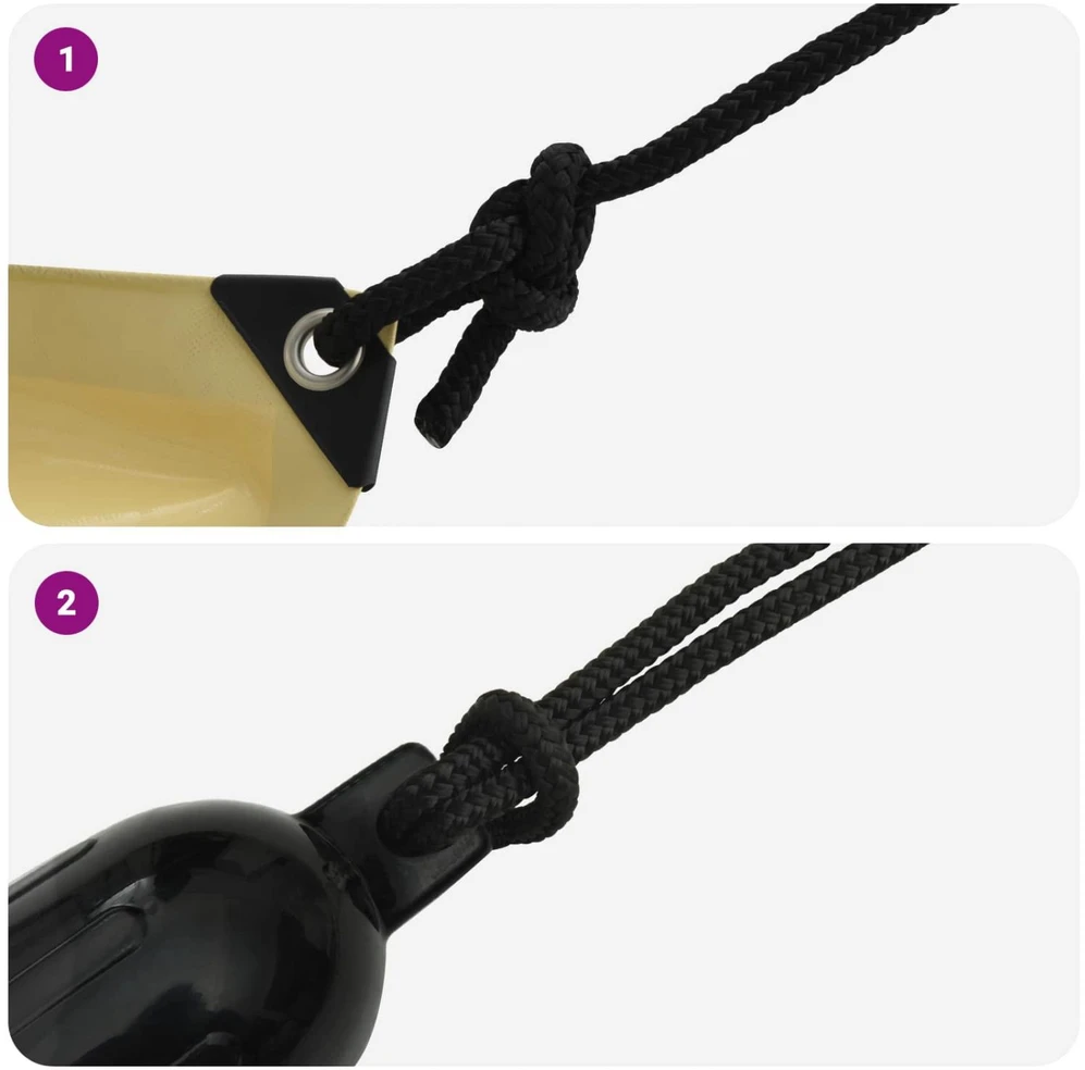 Laivo virvė 2 mm 15 m Juoda Poliesteris