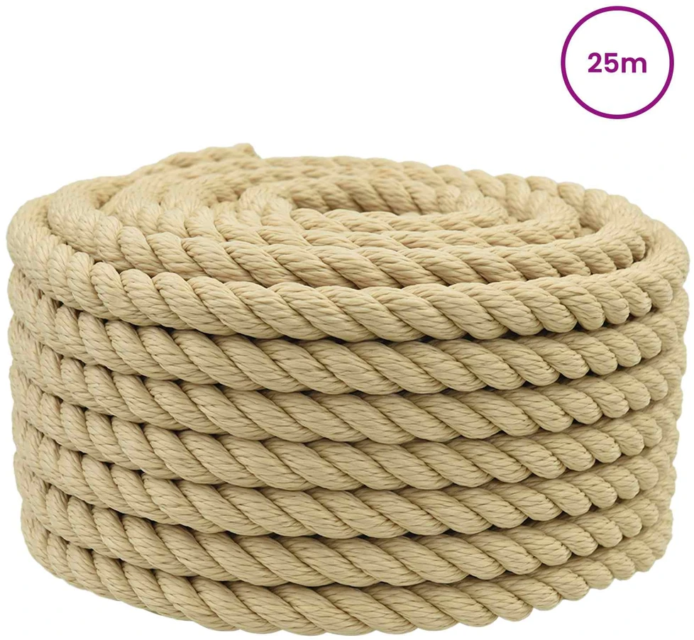 Laivo virvė 18 mm 25 m Natūrali