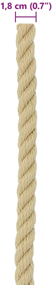 Laivo virvė 18 mm 25 m Natūrali