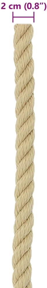 Laivo virvė 2 mm 25 m Natūrali