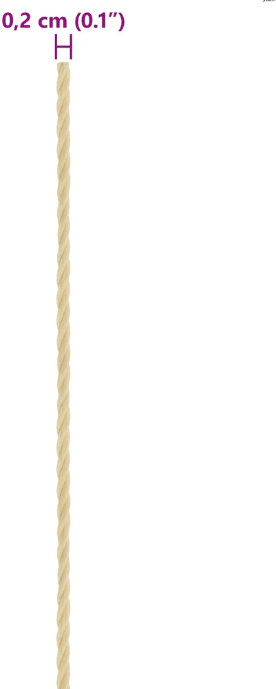Laivo virvė 2 mm 50 m Natūrali