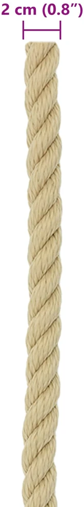 Laivo virvė 2 mm 50 m Natūrali