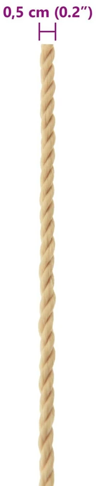 Laivo virvė 5 mm 25 m Natūrali