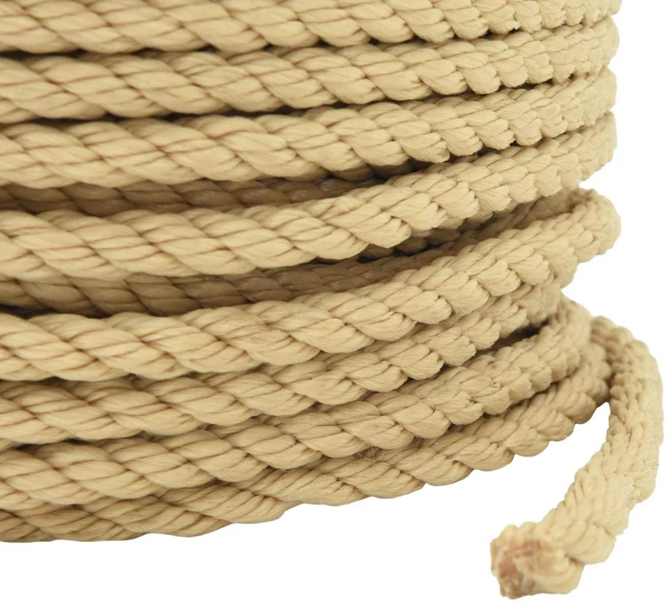 Laivo virvė 8 mm 25 m Natūrali
