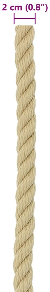 Laivo virvė 2 mm 25 m Natūrali