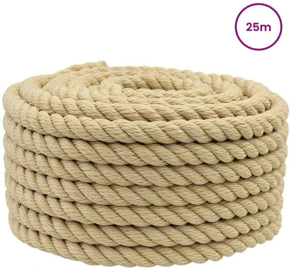 Laivo virvė 2 mm 25 m Natūrali