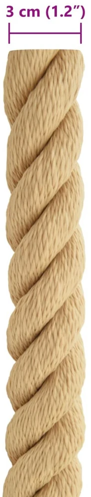Laivo virvė 3 mm 25 m Natūrali