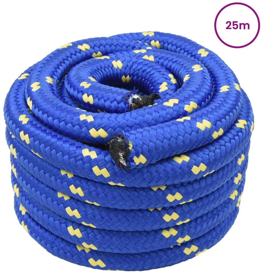 Laivo virvė 4 mm 25 m Mėlyna