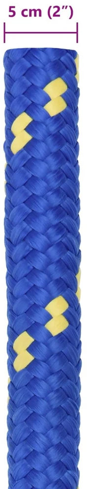 Laivo virvė 5 mm 25 m Mėlyna