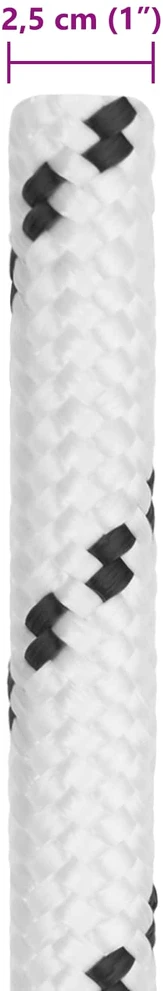 Laivo virvė 2.5 mm 25 m Balta Poliesteris
