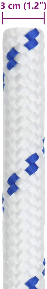 Laivo virvė 3 mm 25 m Balta ir mėlyna PP