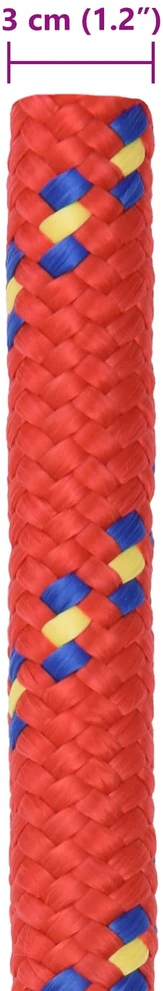 Laivo virvė 3 mm 25 m Raudona PP