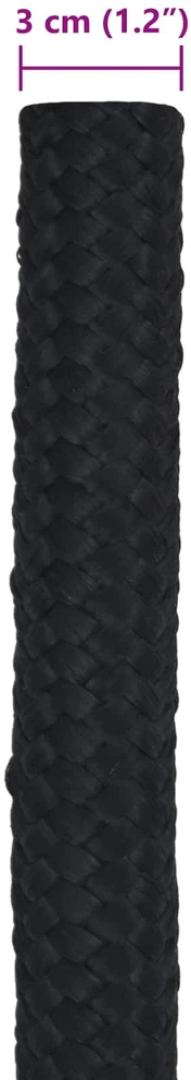 Laivo virvė 3 mm 50 m Juoda PP
