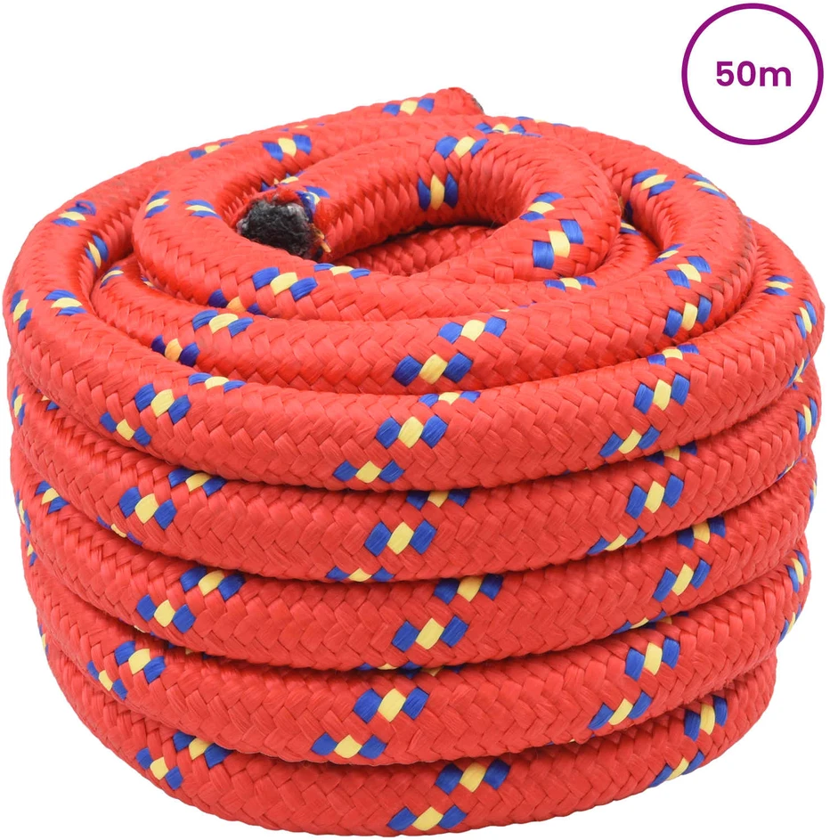 Laivo virvė 3 mm 50 m Raudona PP