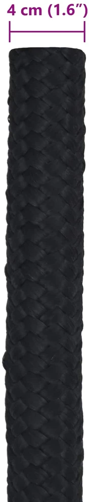 Laivo virvė 40 mm 25 m Juoda polypropylène