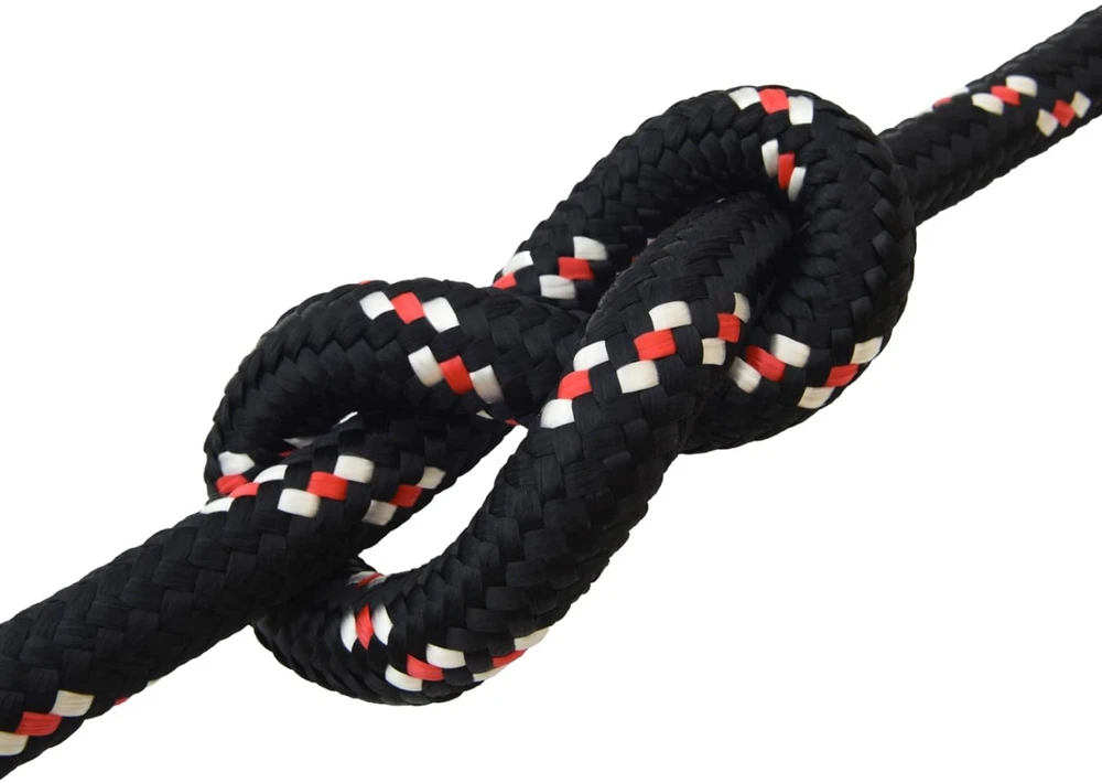 Laivo virvė 3 mm 5 m Juoda ir raudona