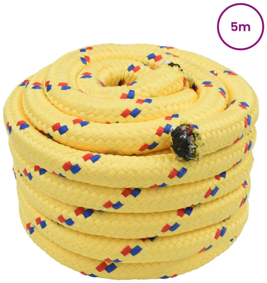 Laivo virvė 4 mm 5 m Geltona