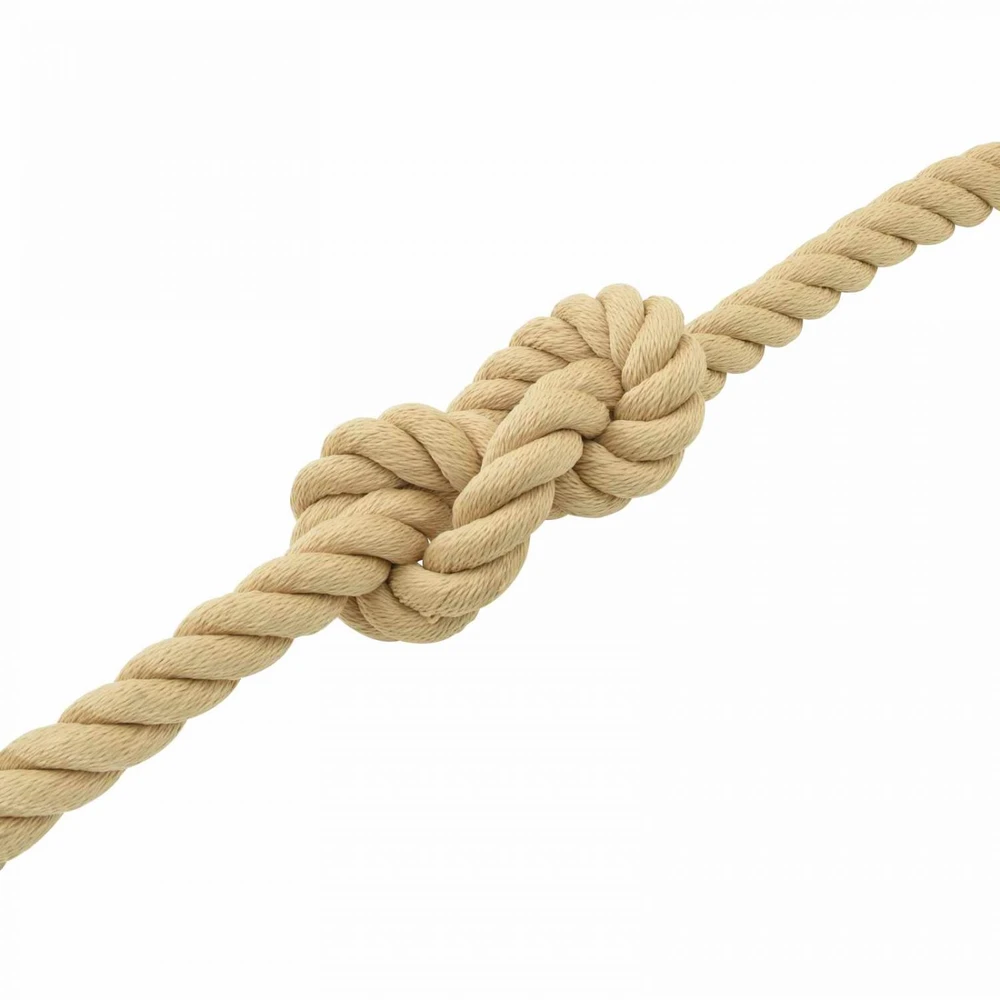 Laivo virvė 4 mm 5 m Natūrali