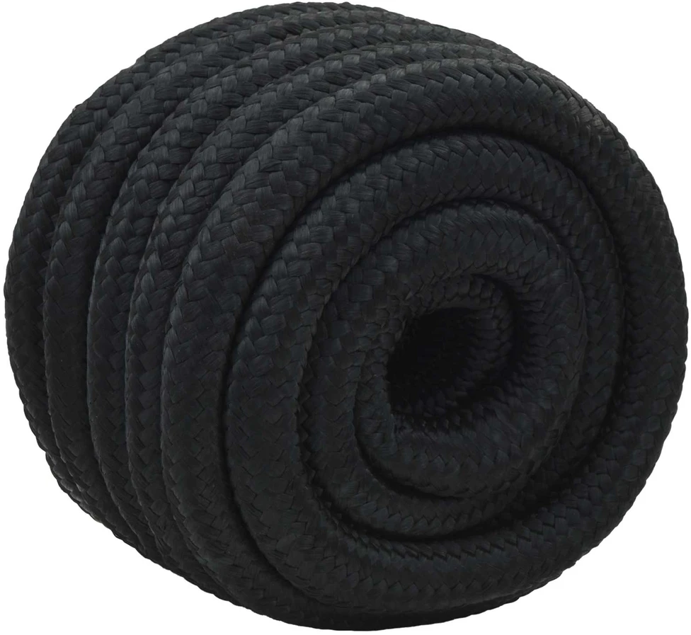 Laivo virvė 5 mm 10 m Juoda