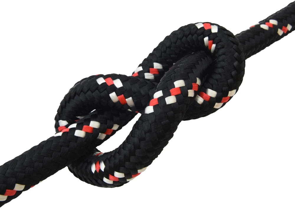 Laivo virvė 5 mm 10 m Juoda ir raudona